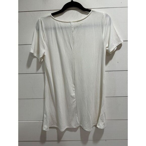 Zenana Premium Ivory Lattice Front Tunic Top NWOT Medium - Picture 5 of 5